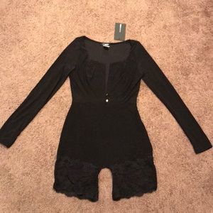 Lace Trim Romper FashionNova